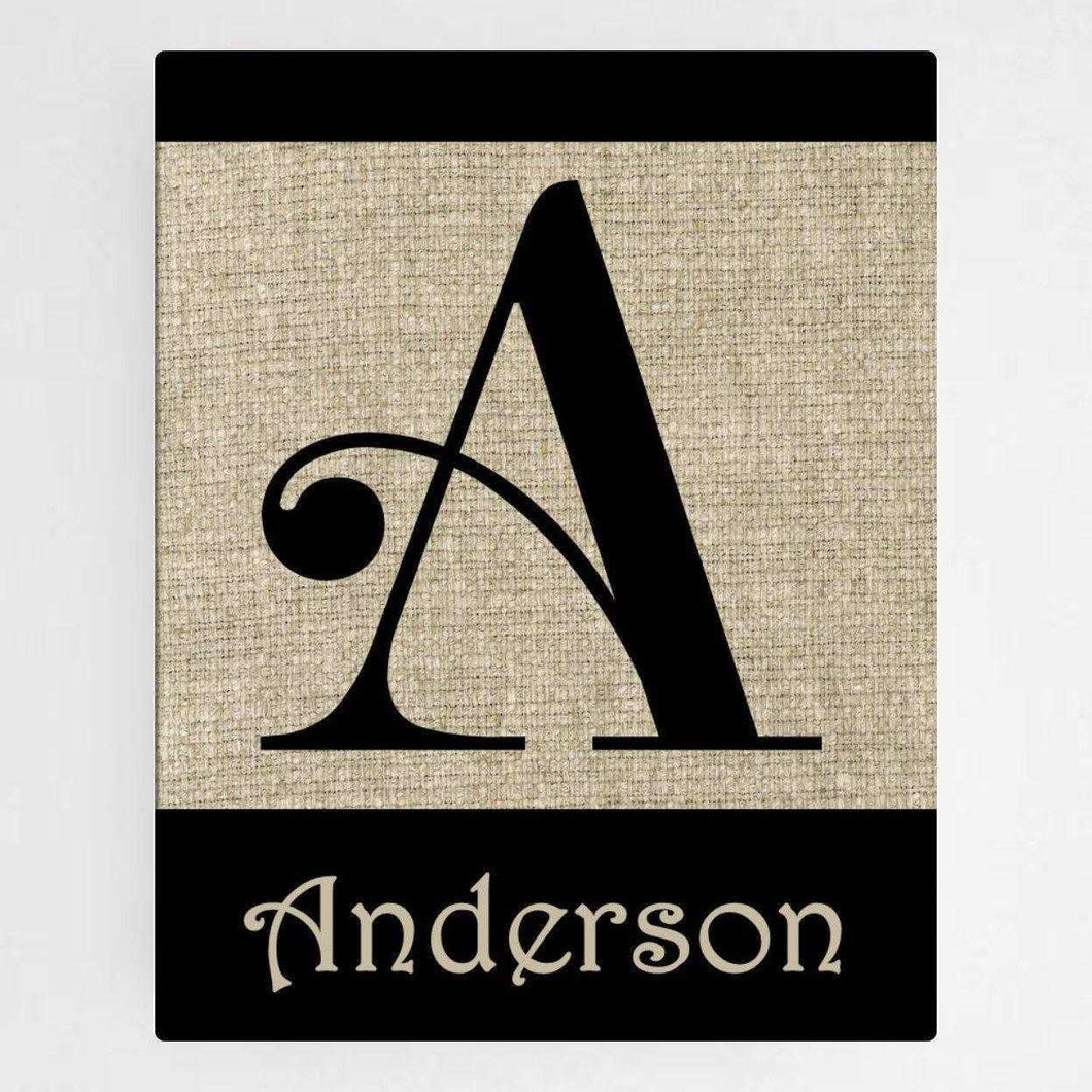 Personalized Family Initial Canvas Sign | JDS