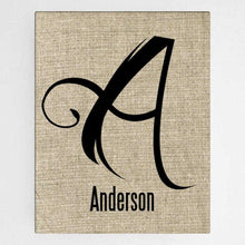 Load image into Gallery viewer, Personalized Family Initial Canvas Sign | JDS