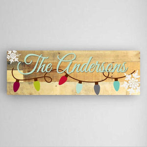 Personalized Snowflakes Canvas Sign