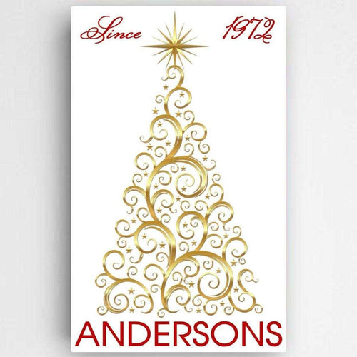 Personalized Christmas Tree Canvas Sign | JDS