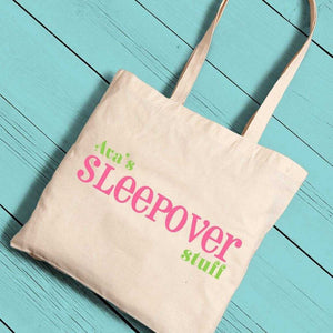 Personalized Girl Canvas Tote-Sleepover | JDS