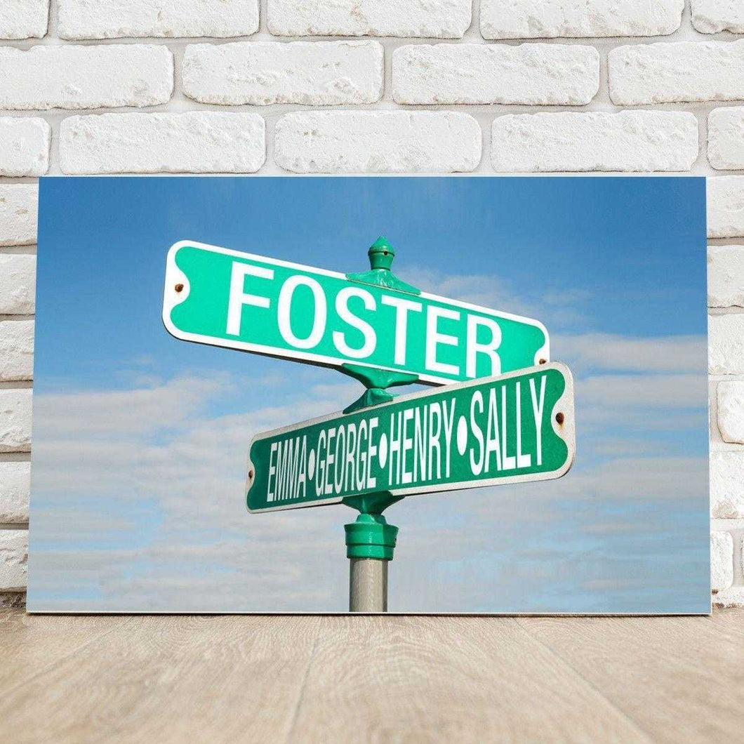 Personalized Intersection Street Sign Canvas Print | JDS