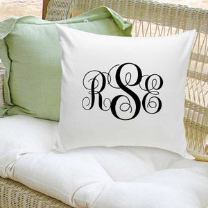 Personalized Interlocking Monogram Throw Pillow | JDS
