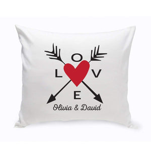 Personalized Love Arrow Throw Pillow | JDS