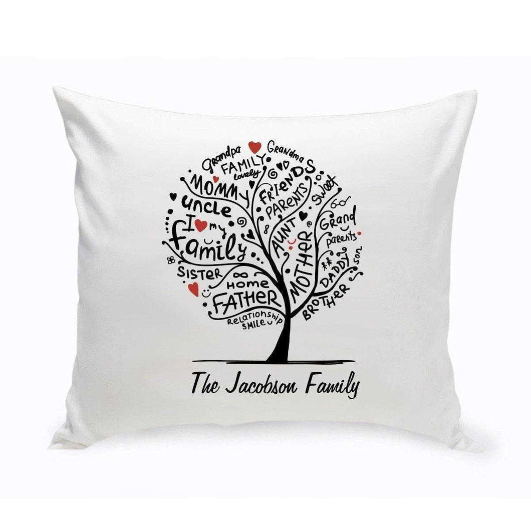 Personalized Family Roots Throw Pillow | JDS