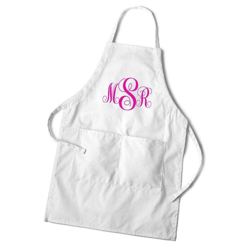Monogrammed Women's White Apron | JDS