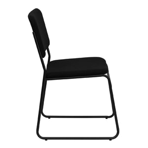 Custom Designed High Density Black Stacking Chair with Sled Base With Your Personalized Name & Graphic