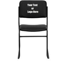 画像をギャラリービューアに読み込む, Custom Designed High Density Black Stacking Chair with Sled Base With Your Personalized Name &amp; Graphic