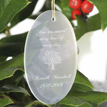 Load image into Gallery viewer, Personalized Beveled Glass Ornament - Oval Shape | JDS