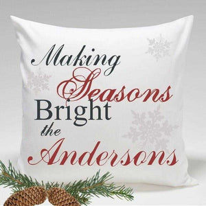 Personalized Holiday Throw Pillows - Making Seasons Bright | JDS