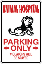 Load image into Gallery viewer, Personalized Novelty Pet Parking Sign, Animal Lover Signs, Funny Gift Signs