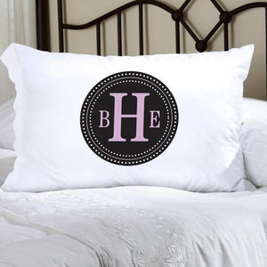 Personalized Felicity Chic Circles Pillow Case | JDS