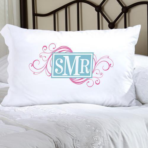 Personalized Felicity Cheerful Monogram Pillow Case | JDS