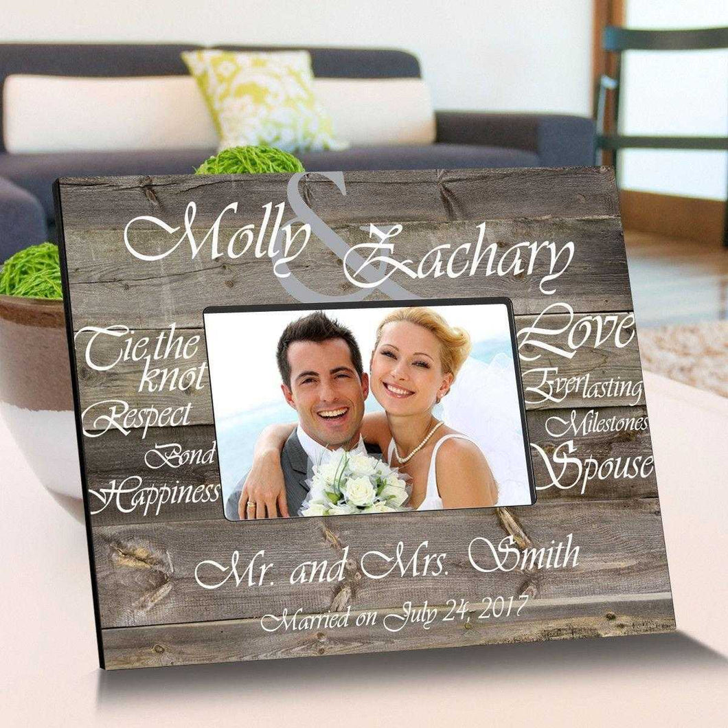 Personalized Tying The Knot Wooden Picture Frames | JDS