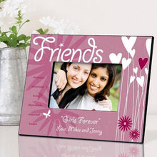 Load image into Gallery viewer, Personalized Heart and Flowers Frame | JDS