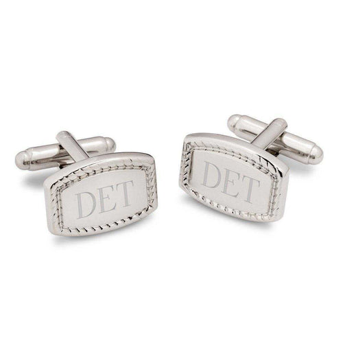 Personalized Beaded Rectangular Cufflinks | JDS