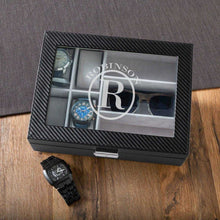 Cargar imagen en el visor de la galería, Personalized Watch Box - Sunglasses Box - Combo - Monogram | JDS