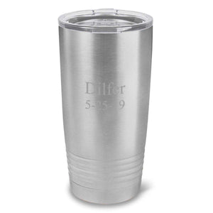 Personalized HÃºsavÃ­k 20 oz. Stainless Silver Double Wall Insulated Tumbler - All | JDS