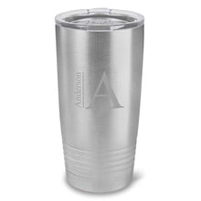 Load image into Gallery viewer, Personalized HÃºsavÃ­k 20 oz. Stainless Silver Double Wall Insulated Tumbler - All | JDS
