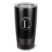 Load image into Gallery viewer, Monogrammed HÃºsavÃ­k 20 oz. Black Matte Double Wall Insulated Tumbler - All | JDS