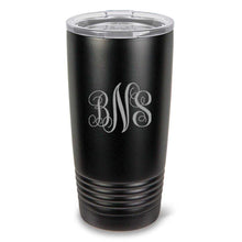 Load image into Gallery viewer, Monogrammed HÃºsavÃ­k 20 oz. Black Matte Double Wall Insulated Tumbler - All | JDS