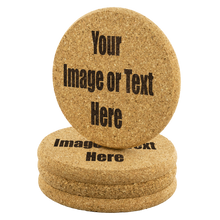 Load image into Gallery viewer, Personalized Round Cork Coaster | teelaunch