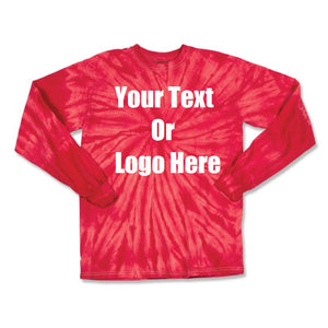 Custom Personalize Design Your Tie Dye Long Sleeve T-shirt