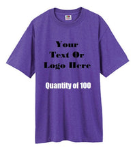 Load image into Gallery viewer, Custom Personalized Design Your Own T-shirt (lot Of 100)