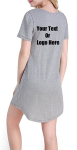 Custom Personalized Designed Women's Nightgown Cotton Nightwear Sleepwear