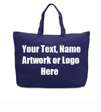 Load image into Gallery viewer, Custom Personalized Cotton Canvas Tote Bag