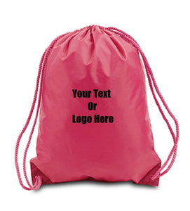Custom Personalized Drawstring Backpack. Great For School Or College.