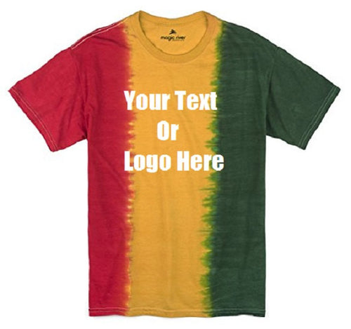 Custom Personalize Design Your Rasta Tie Dye T-shirt