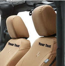 Load image into Gallery viewer, Custom Personalized Jeep Wrangler Seat Covers (front Seats)