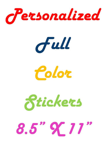Full Color Personalized Stickers