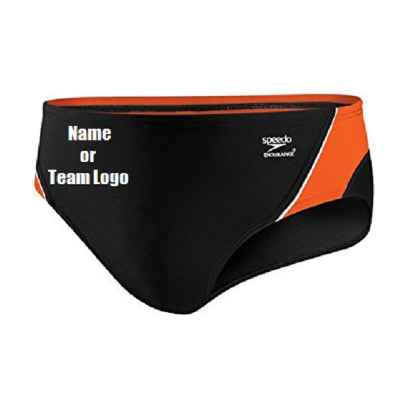 Custom Personalized Designed Professional Swim Team Swimming Trunks DG Black/Blue / 38
