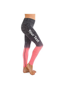 Custom Personalized Designed Ombre Yoga Pants Workout Leggings