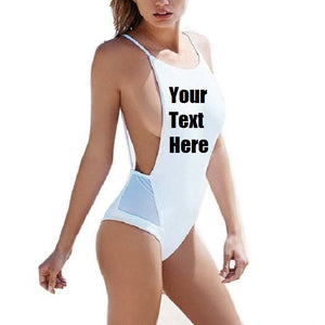 Custom Personalized Designed One-piece Sexy Backless Monokini Swim Suit