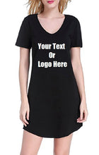 Load image into Gallery viewer, Custom Personalized Designed Women&#39;s Nightgown Cotton Nightwear Sleepwear