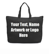 Load image into Gallery viewer, Custom Personalized Cotton Canvas Tote Bag