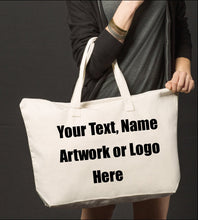 Cargar imagen en el visor de la galería, Custom Personalized Cotton Canvas Tote Bag