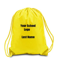 Load image into Gallery viewer, Custom Personalized Drawstring Backpack. Great For School Or College.
