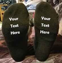 Load image into Gallery viewer, Custom Personalized Designed Novelty Sock Bottoms