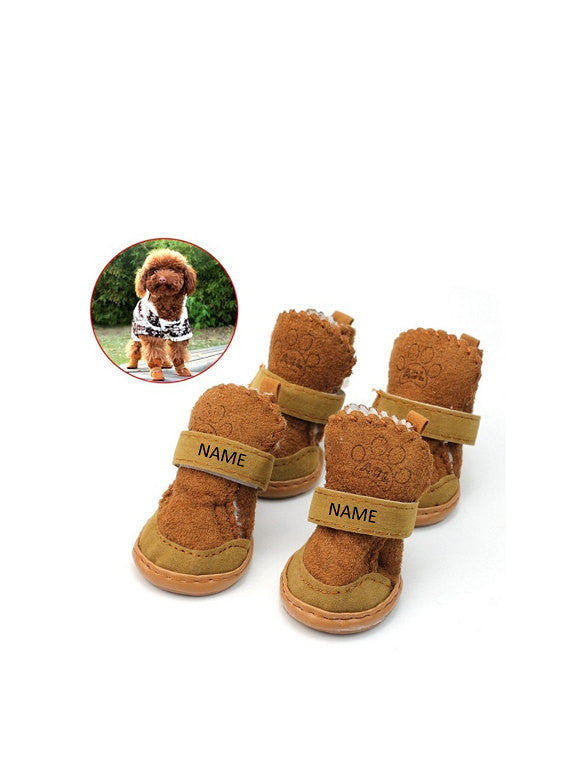 Custom Personalize Design Your Puppy Dog Shoes Booties Boots (pet Clothing)