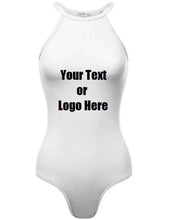 Load image into Gallery viewer, Custom Personalized Designed Womens Basic Spaghetti Strap Bodysuit