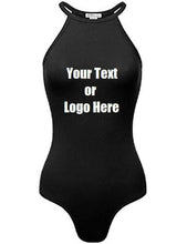 Load image into Gallery viewer, Custom Personalized Designed Womens Basic Spaghetti Strap Bodysuit