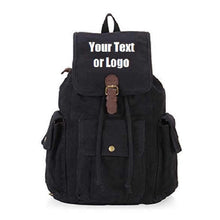 Load image into Gallery viewer, Custom Personalized Canvas Backpack 28 Liter Great For School Or College