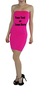Custom Personalized Designed Womens Seamless Strapless Tube Dress | DG Custom Graphics