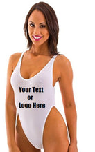 Load image into Gallery viewer, Custom Personalized Designed Sexy Backless Thong One Piece Bathing Swim Suit