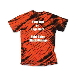 Custom Designed Personalized Tie Dye Tiger Stripe T-shirts