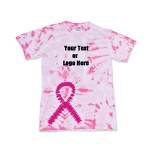 Load image into Gallery viewer, Custom Designed Personalized Tie Dye Breast Cancer Awareness T-shirts